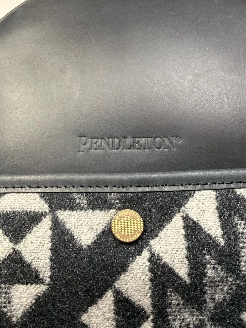 New Pendleton Black Leather Blue Ridge Sling Crossbody Backpack